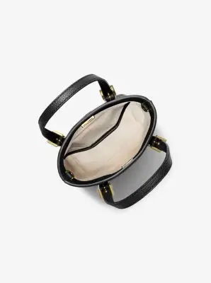 MK Borsa tote Quinn extra-small in pelle martellata - Nero - Michael Kors miniatura 2