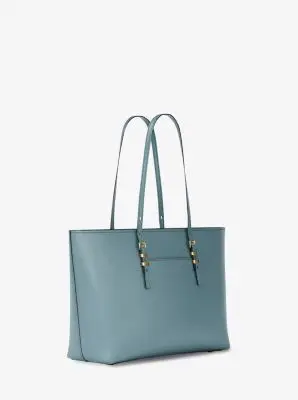 MK Borsa tote Quinn grande in pelle martellata - Blu - Michael Kors miniatura 2