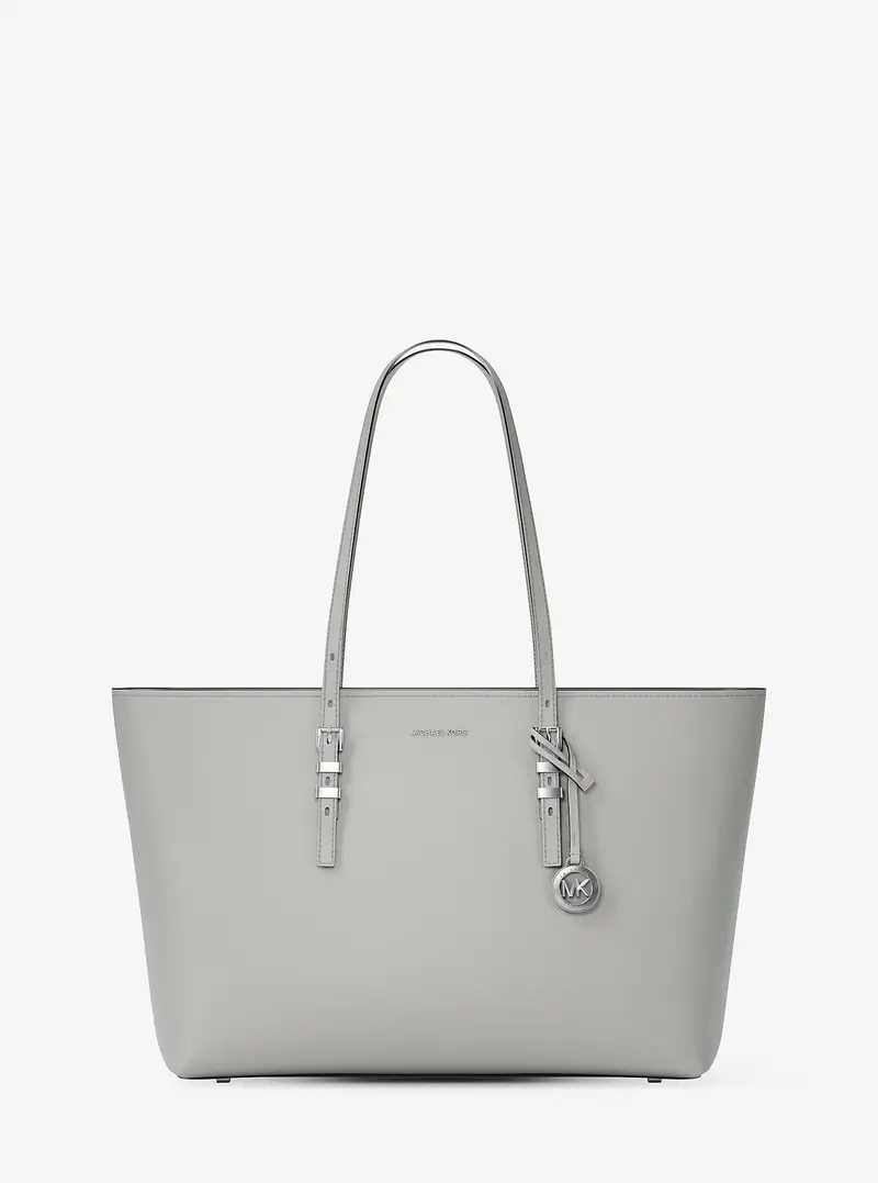 MK Borsa tote Quinn grande in pelle martellata - Grigio - Michael Kors