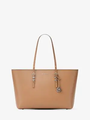 MK Borsa tote Quinn grande in pelle martellata - Marrone - Michael Kors miniatura 3