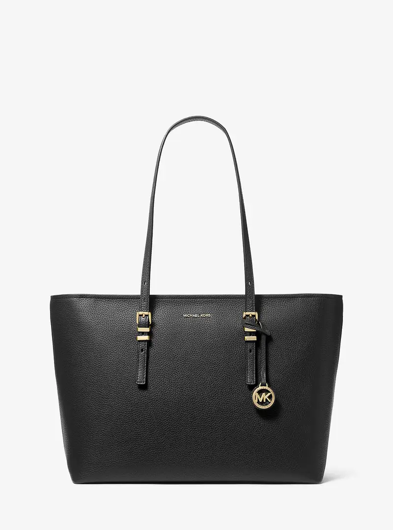 MK Borsa tote Quinn grande in pelle martellata - Nero - Michael Kors
