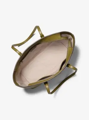 MK Borsa tote Quinn grande in pelle martellata - Verde - Michael Kors miniatura 2