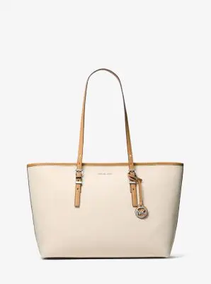 MK Borsa tote Quinn grande in tela bicolore - Marrone - Michael Kors miniatura 2
