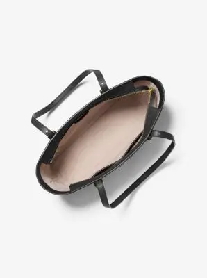 MK Borsa tote Quinn media in pelle martellata - Nero - Michael Kors miniatura 2