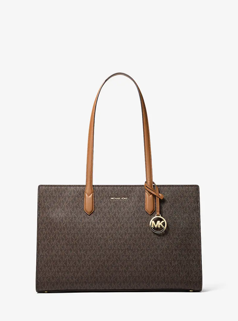 MK Borsa tote Scarlett media con logo - Marrone - Michael Kors
