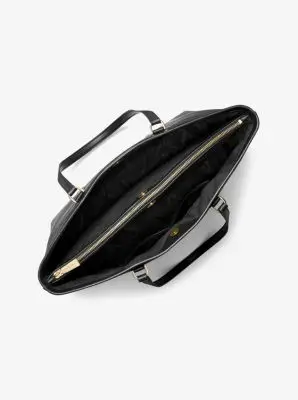 MK Borsa tote Temple grande in pelle martellata - Nero - Michael Kors miniatura 2