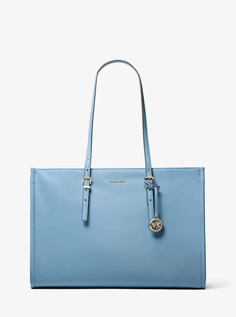 MK Borsa tote Zadie grande in nylon - Blu - Michael Kors