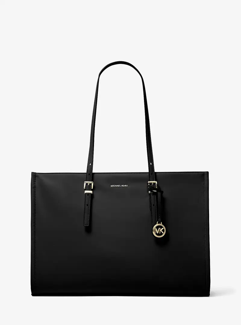 MK Borsa tote Zadie grande in nylon - Nero - Michael Kors