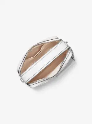 MK Camera bag a tracolla Bryant media in pelle con porta carte di credito - Bianco - Michael Kors miniatura 2