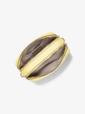 MK Camera bag a tracolla Bryant media in pelle martellata - Giallo - Michael Kors miniatura 3