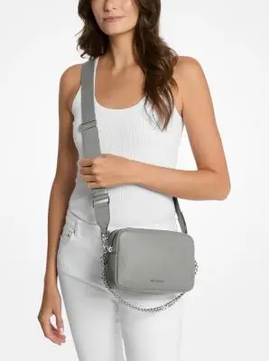 MK Camera bag a tracolla Bryant media in pelle martellata - Grigio - Michael Kors miniatura 2