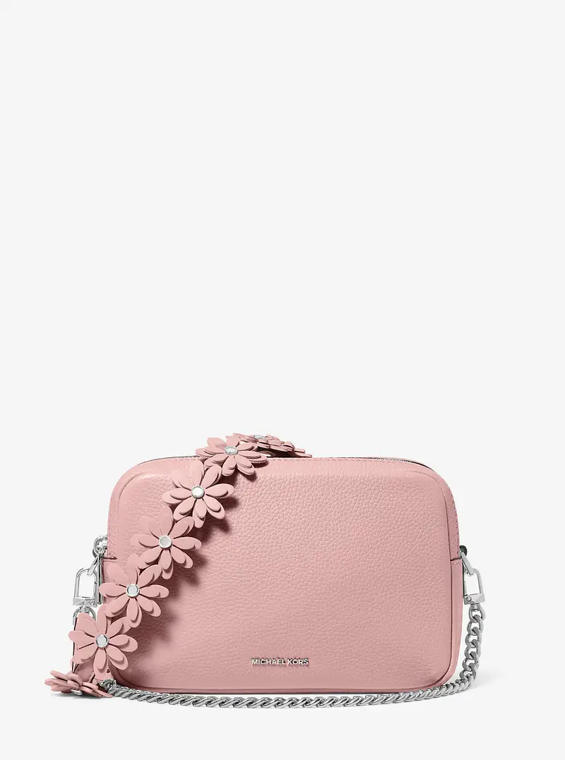 MK Camera bag a tracolla Bryant media in pelle martellata - Rosa - Michael Kors miniatura 3