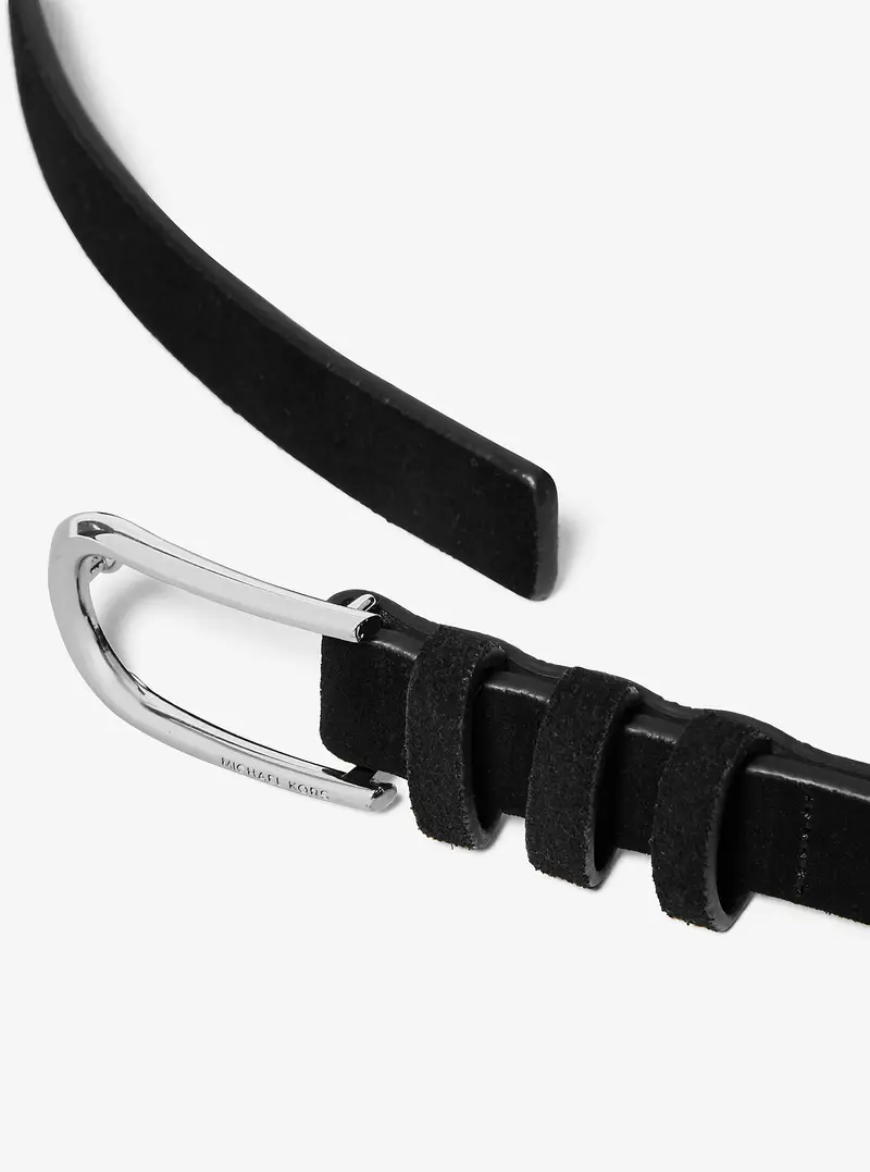 MK Cintura in pelle - Argento - Michael Kors miniatura 2