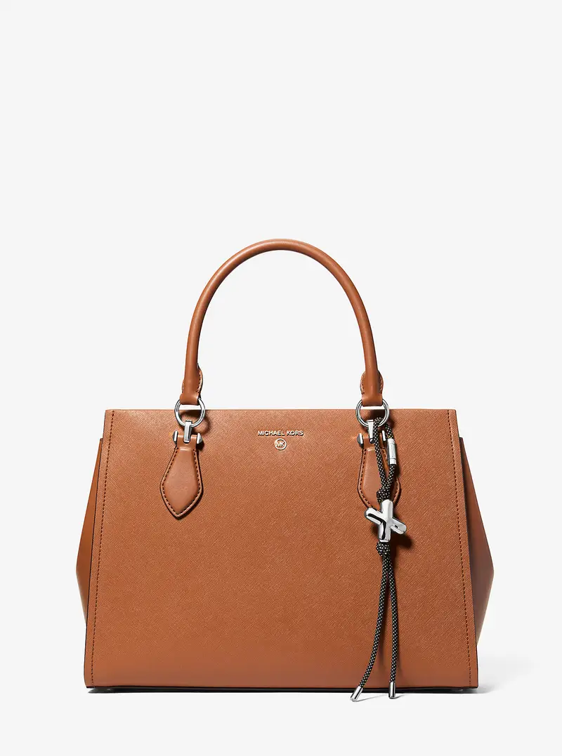 MK Ciondolo da borsa con iniziale in tonalità argento e cordoncino maculato - Nero - Michael Kors miniatura 3