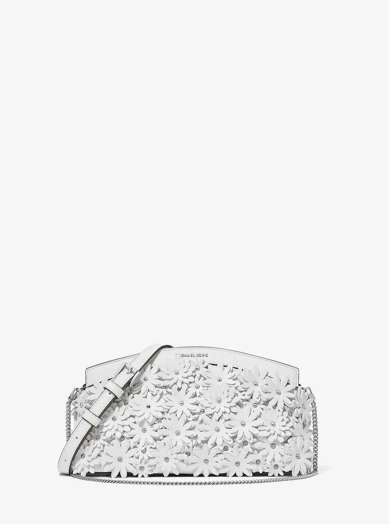 MK Clutch convertibile Athena con applicazioni floreali - Bianco - Michael Kors