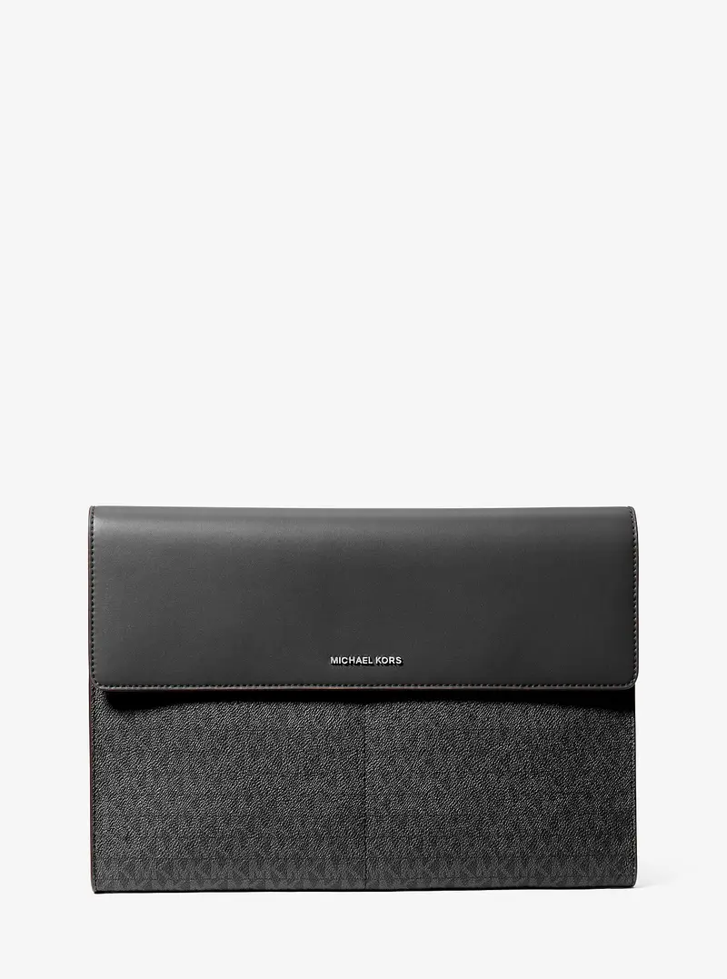 MK Custodia per laptop Jet Set con logo - Nero - Michael Kors