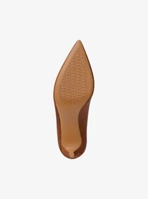 MK Décolleté Alina Flex in pelle scamosciata stampa coccodrillo - Marrone - Michael Kors miniatura 3