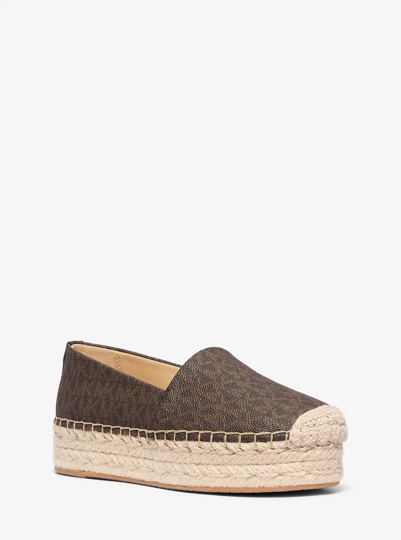 MK Espadrilla Lynn con plateau e logo - Marrone - Michael Kors