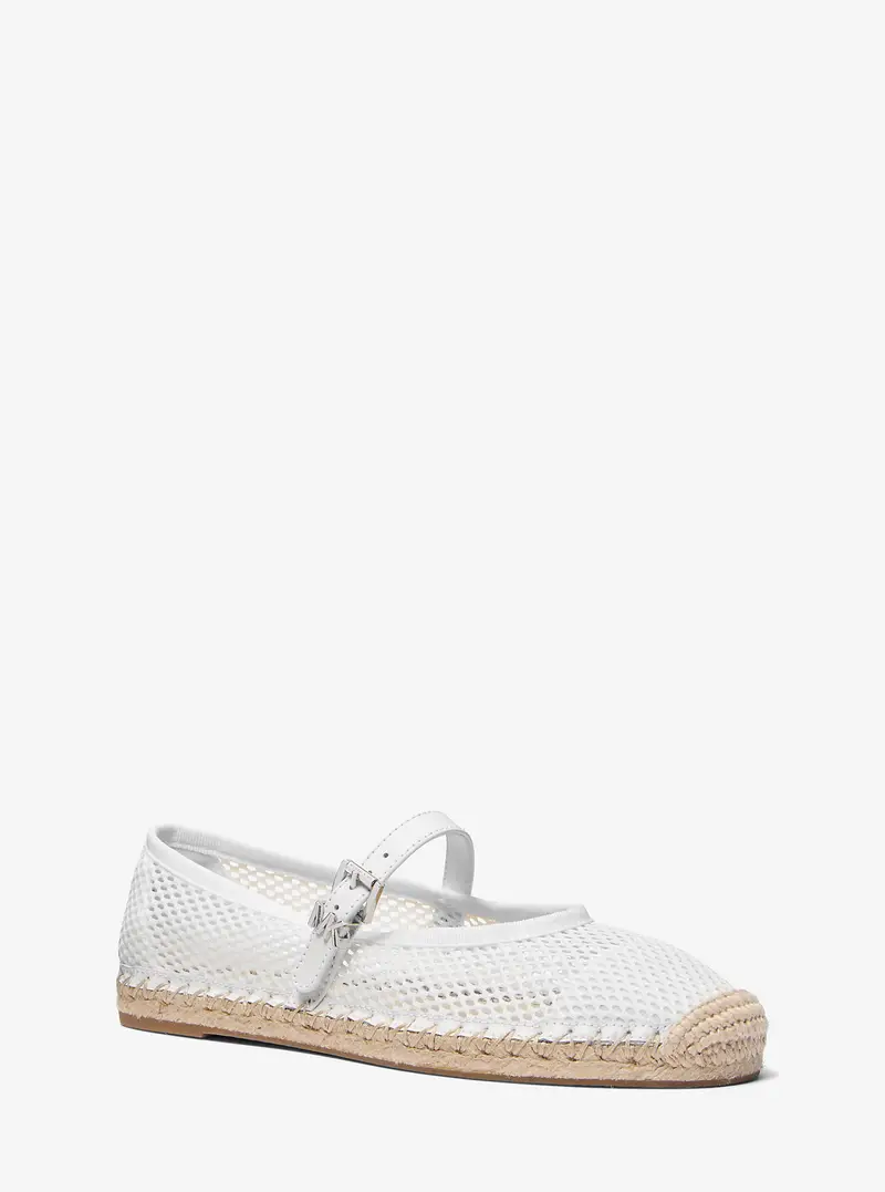 MK Espadrilla stile ballerina Lynn in mesh - Bianco - Michael Kors