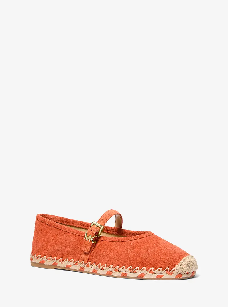 MK Espadrilla stile ballerina Lynn in pelle scamosciata - Arancio - Michael Kors