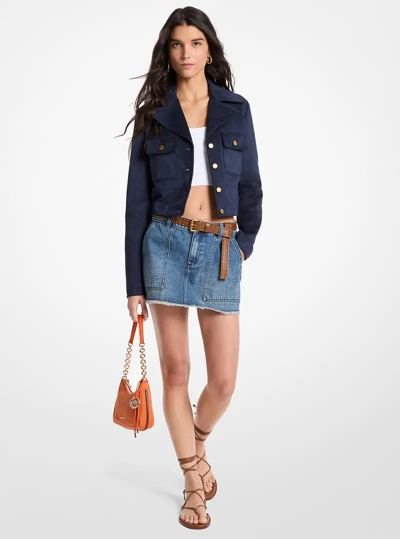 MK Giacca cropped - Blu - Michael Kors