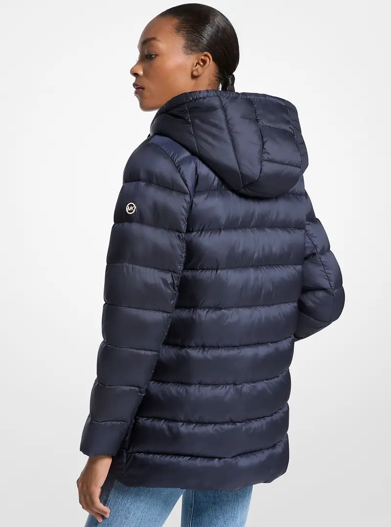 MK Giacca piumino ripiegabile in nylon - Blu - Michael Kors miniatura 2