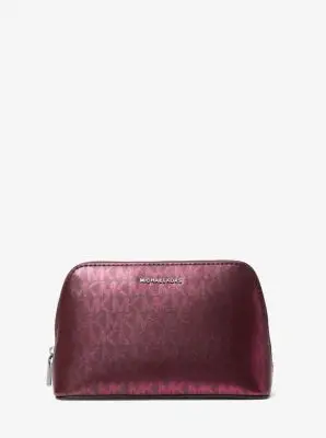 MK Kit da viaggio Jet Set piccolo con logo metallizzato - Rosso - Michael Kors miniatura 2