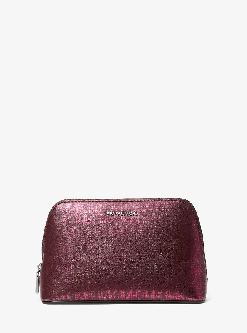 MK Kit da viaggio Jet Set piccolo con logo metallizzato - Rosso - Michael Kors