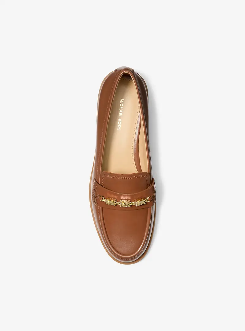 MK Loafer Dina in pelle - Marrone - Michael Kors miniatura 3