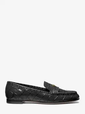 MK Loafer Jennings in pelle stampa coccodrillo - Nero - Michael Kors miniatura 2
