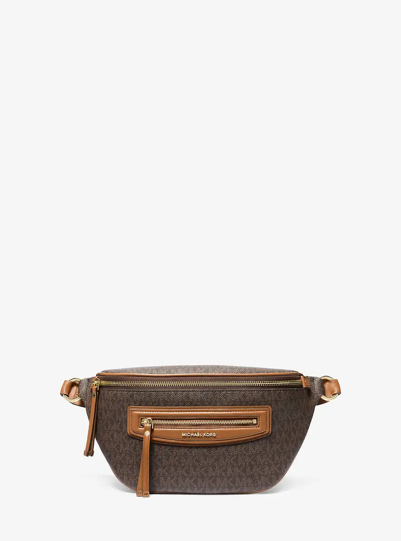 MK Monospalla Jet Set Travel medio con stampa logo - Marrone - Michael Kors miniatura 3