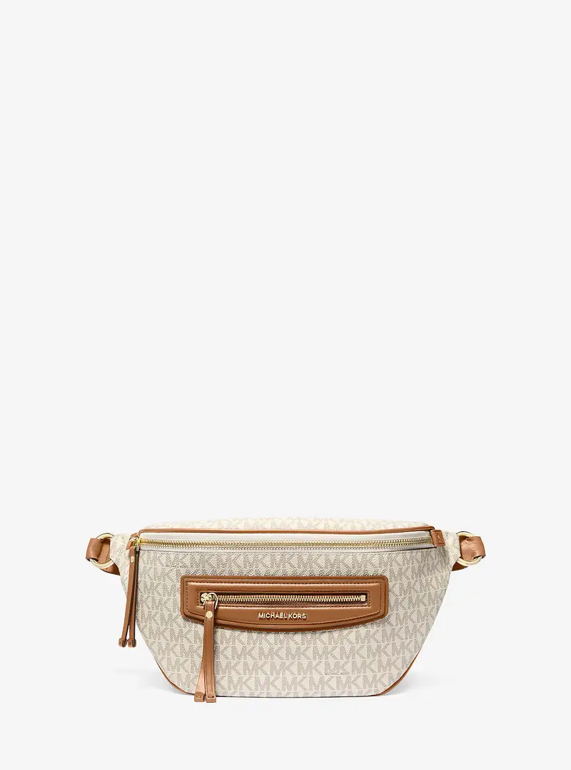 MK Monospalla Jet Set Travel medio con stampa logo - Naturale - Michael Kors miniatura 3