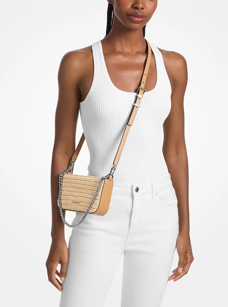 MK Pochette convertibile Bryant piccola con finitura crochet - Marrone - Michael Kors miniatura 3