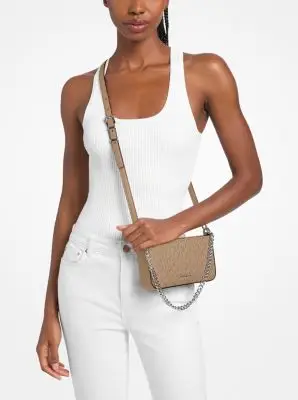 MK Pochette convertibile Bryant piccola con logo - Marrone - Michael Kors miniatura 2