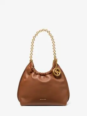 MK Pochette Indie media in pelle - Marrone - Michael Kors miniatura 2