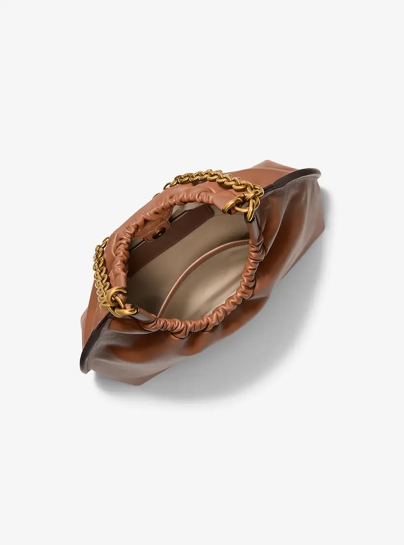 MK Pochette Indie media in pelle - Marrone - Michael Kors miniatura 3