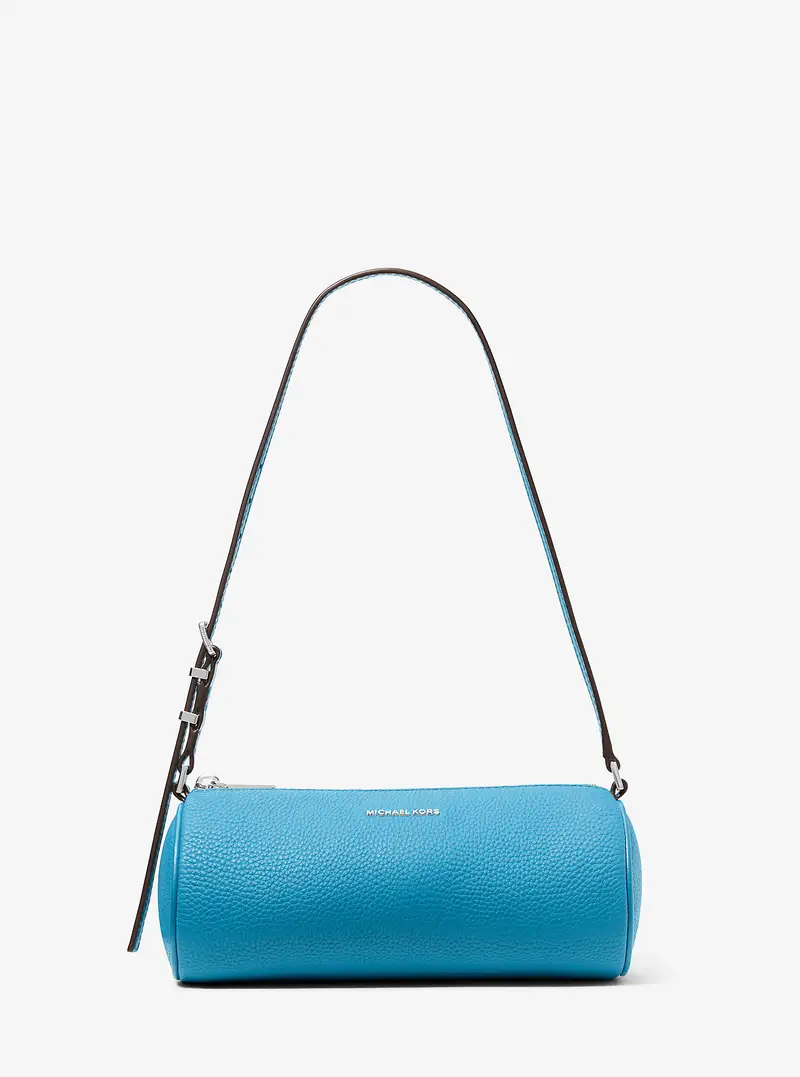 MK Pochette Izzy piccola in pelle martellata - Blu - Michael Kors