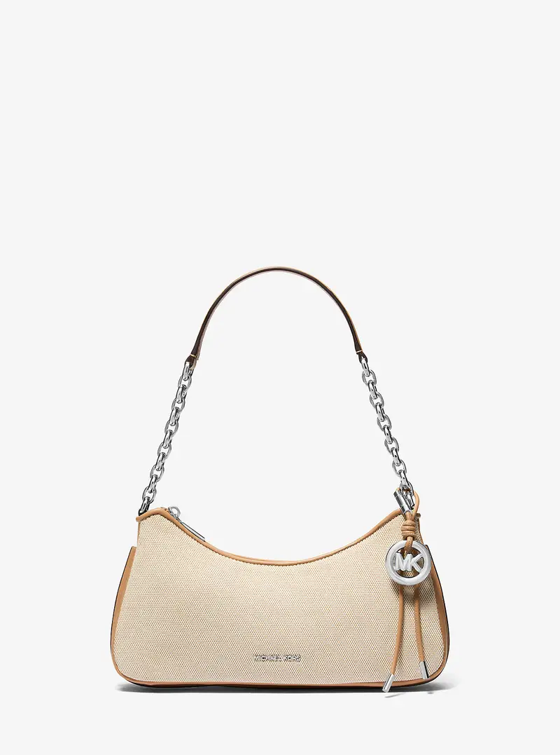 MK Pochette Nolita media in tela di misto cotone - Marrone - Michael Kors