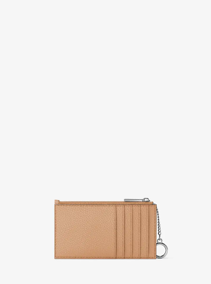 MK Porta carte di credito Jet Set piccolo in pelle martellata - Marrone - Michael Kors miniatura 3