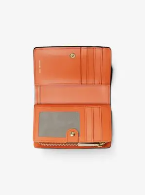MK Portafoglio Bryant medio in pelle martellata - Arancio - Michael Kors miniatura 2