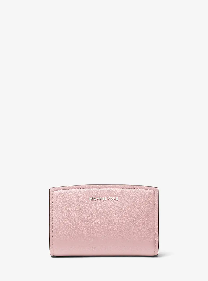 MK Portafoglio Bryant medio in pelle martellata - Rosa - Michael Kors
