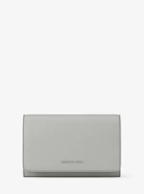 MK Portafoglio Jet Set grande in pelle martellata - Grigio - Michael Kors miniatura 3