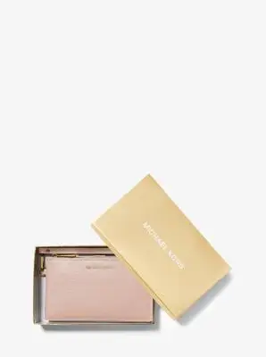 MK Portafoglio per smartphone Adele in pelle martellata - Rosa - Michael Kors miniatura 3