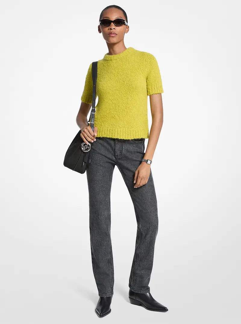 MK Pull a maniche corte in maglia - Verde - Michael Kors