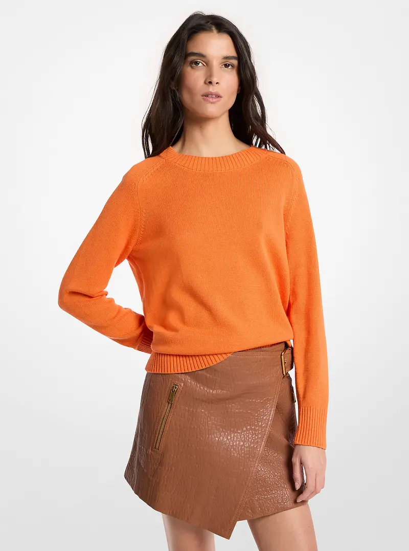 MK Pullover in lana e cotone - Arancio - Michael Kors