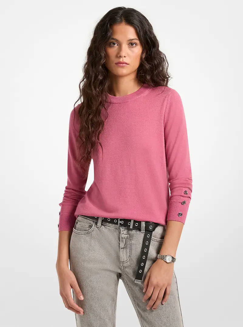 MK Pullover in lana - Rosa - Michael Kors