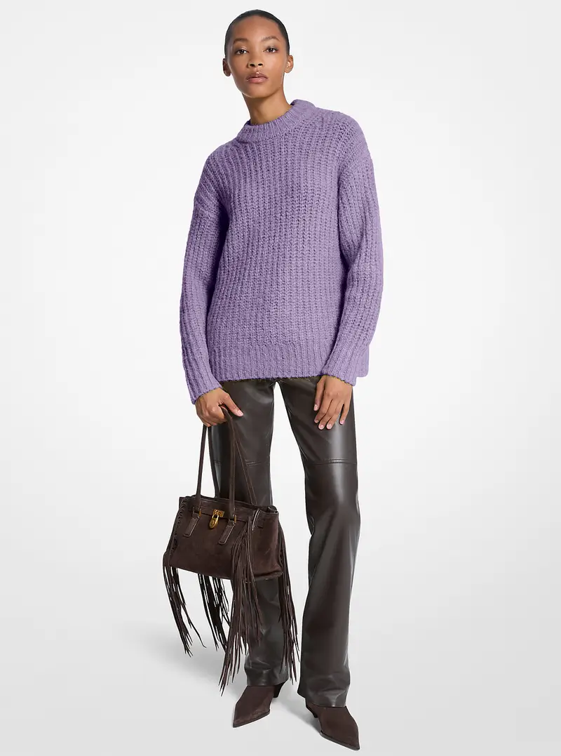 MK Pullover in maglia testurizzata - Viola - Michael Kors