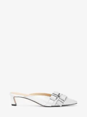 MK Sabot Darrington in pelle craquelé metallizzata - Argento - Michael Kors miniatura 2