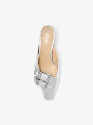 MK Sabot Darrington in pelle craquelé metallizzata - Argento - Michael Kors miniatura 3