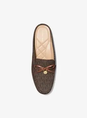 MK Sabot Greta con stampa logo - Marrone - Michael Kors miniatura 2